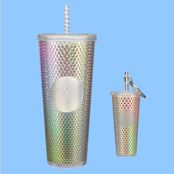 Starbucks Unicorn Iridescent Bling Studded Tumbler Cold Cup 24oz Venti New 2023 - Picture 7 of 8